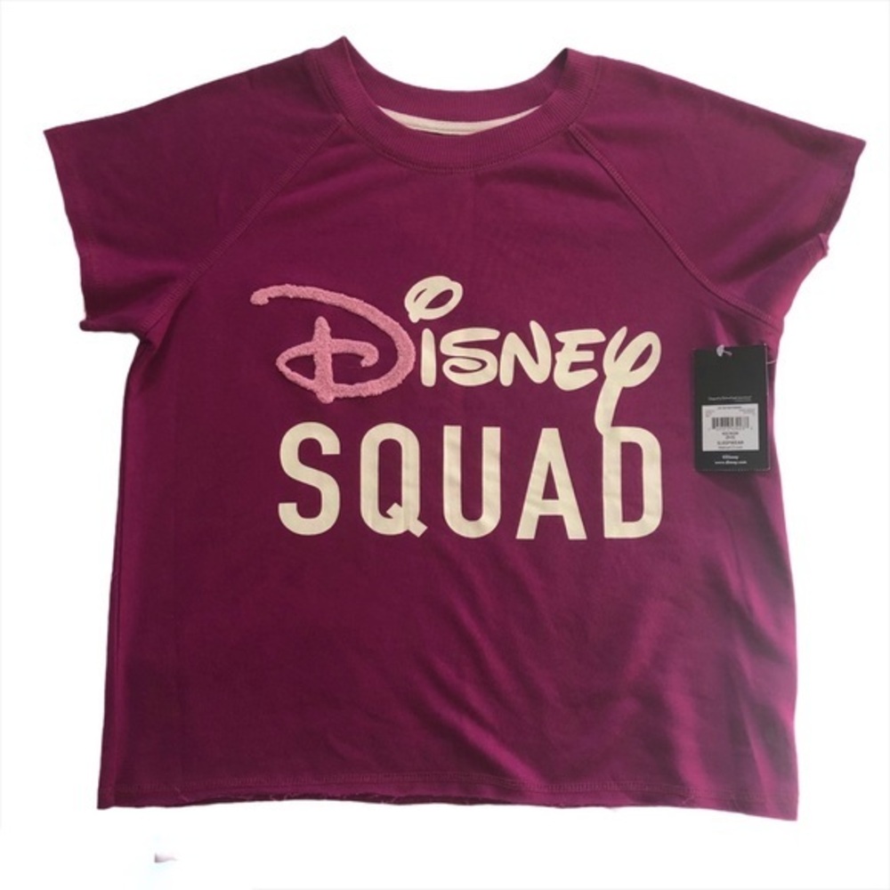 - Disney Squad burgundy women’s crop top Sz XS